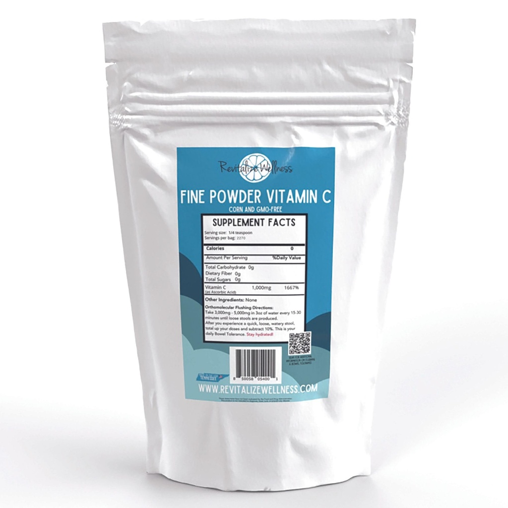 Fine Powder Vitamina C como ácido ascórbico TENIDO Puro, Azúcar &amp; GMO-Free TEN 1000 mg Vitamina C por Servir ANTE 5 lb Bag
