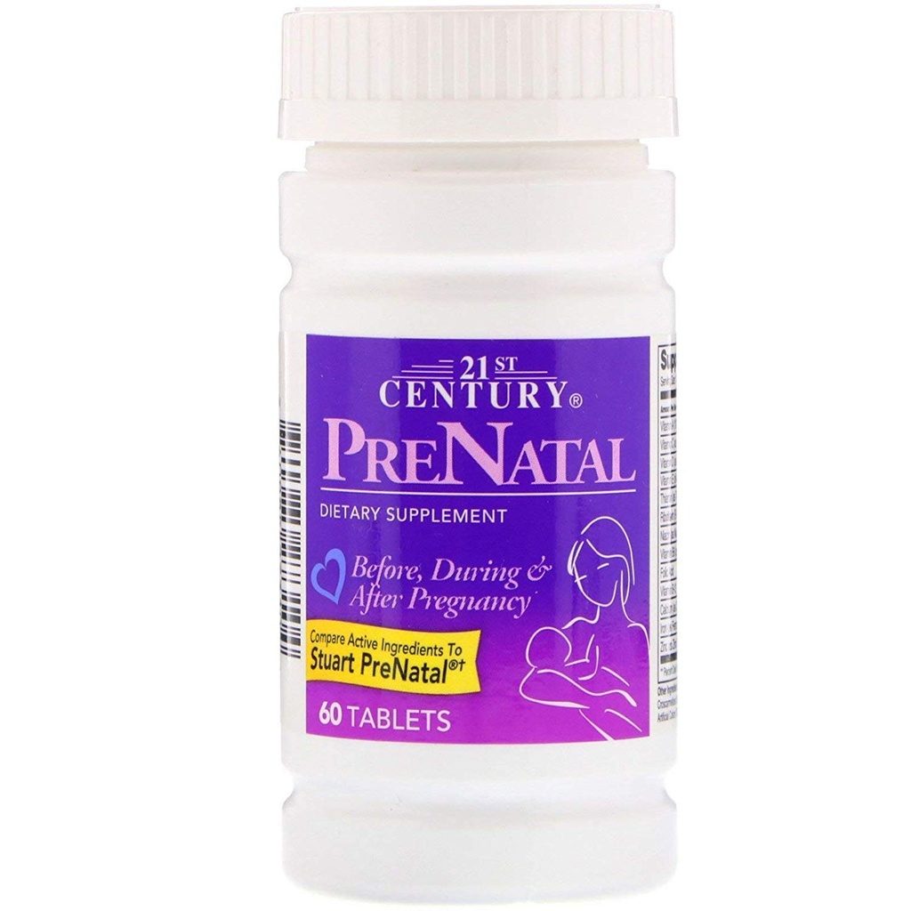 Vitaminas del siglo XXI Tabs multivitamínicos prenatales, 60 ct