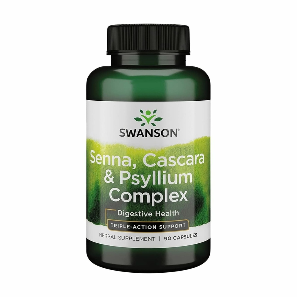 Swanson Senna Psyllium Cascara Complex GI Tract Regularity Soporte 90 cápsulas