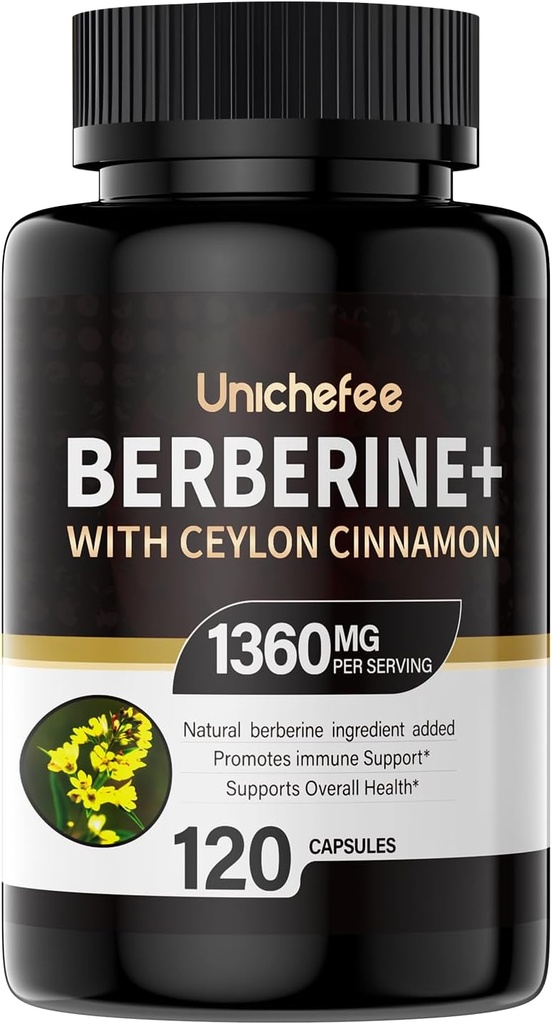 Berberina - 1000–1500 mg diarios - Suplemento bereberina HCL para apoyo metabólico - Suplementos veganos sin gluten para hombres y mujeres 16