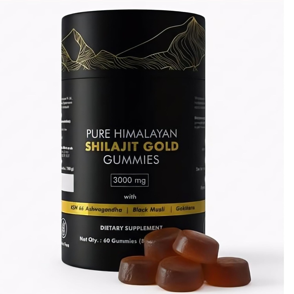 Pure Himalayan Shilajit Gummies Gold Grade confidencialidad with Ashwagandha & Fulvic Acid ← Energía libre de azúcar, resistencia " Apoyo inmunitario para hombres " Las mujeres que sufren 85+ Trace Minerals  durable Non-GMO " 100% natural Silencio 60 Conde