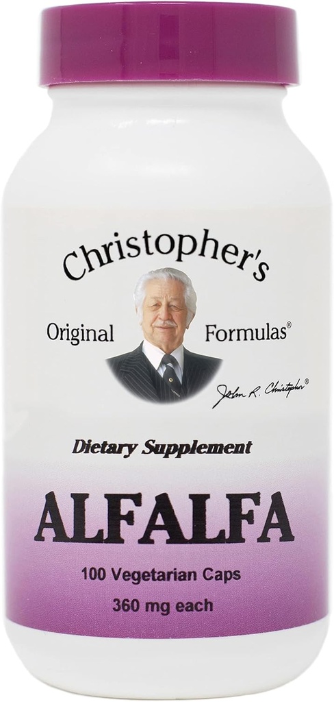 Christopher's Original Formulas Single Herb Alfalfa - 100 vcaps,(Dr.