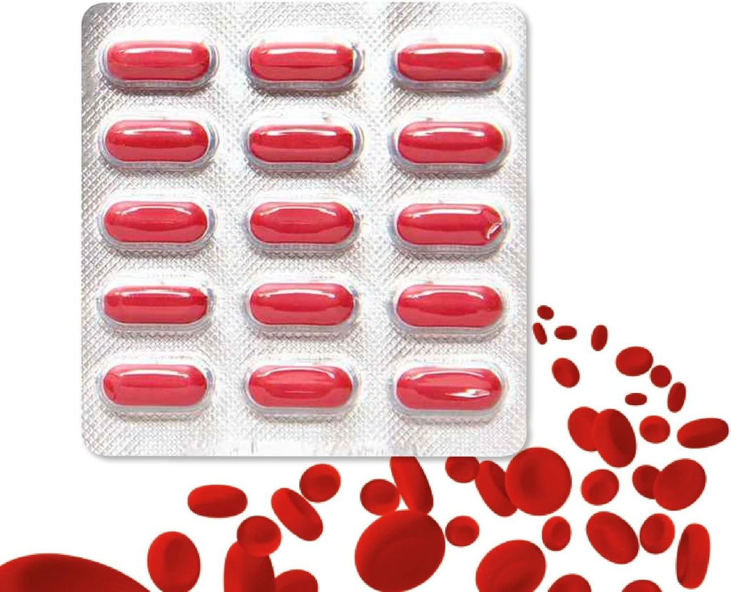 Iron, Folic Acid Supplement, Vitamin C & Vitamin-B12 | Supports Blood Building, Immunity and Energy