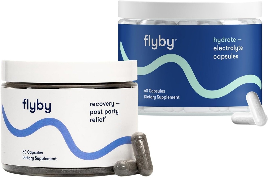 Suplemento de recuperación de Flyby - todo el colgante, sin el cambio!TM y electrolito de recuperación capsule Bundle