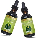 Go Nutrients Uriva &amp; Prostate Edge Prostate Suplemento para Hombres con Pygeum y Saw Palmetto Extracto Uric Acid Support Suplemento, para los niveles de ácido úrico saludable que ayuda a aliviar el estrés