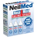 NeilMed NasaMist Isotonic Saline Spray. Soothe, Moisturize y Cleanse Usando punta especialmente diseñada. 177mL. Contiene 3 botes NasaMist