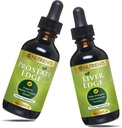 Go Nutrients Prostate Edge 2 oz Prostate Support Supplement for Mens Health with Pygeum, Saw Palmetto Extract, Stinginging Nettle Root & Liver Edge 2 oz Liver Cleanse &amp; Advanced Liver Supplement