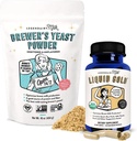 Legendairy Milk Liquid Gold + Levadura de Brewer, Suplementos de lactancia para el aumento de la oferta de leche - Apoyo a la lactancia para la producción de leche materna - Fenugreek-Free, Non-GMO,