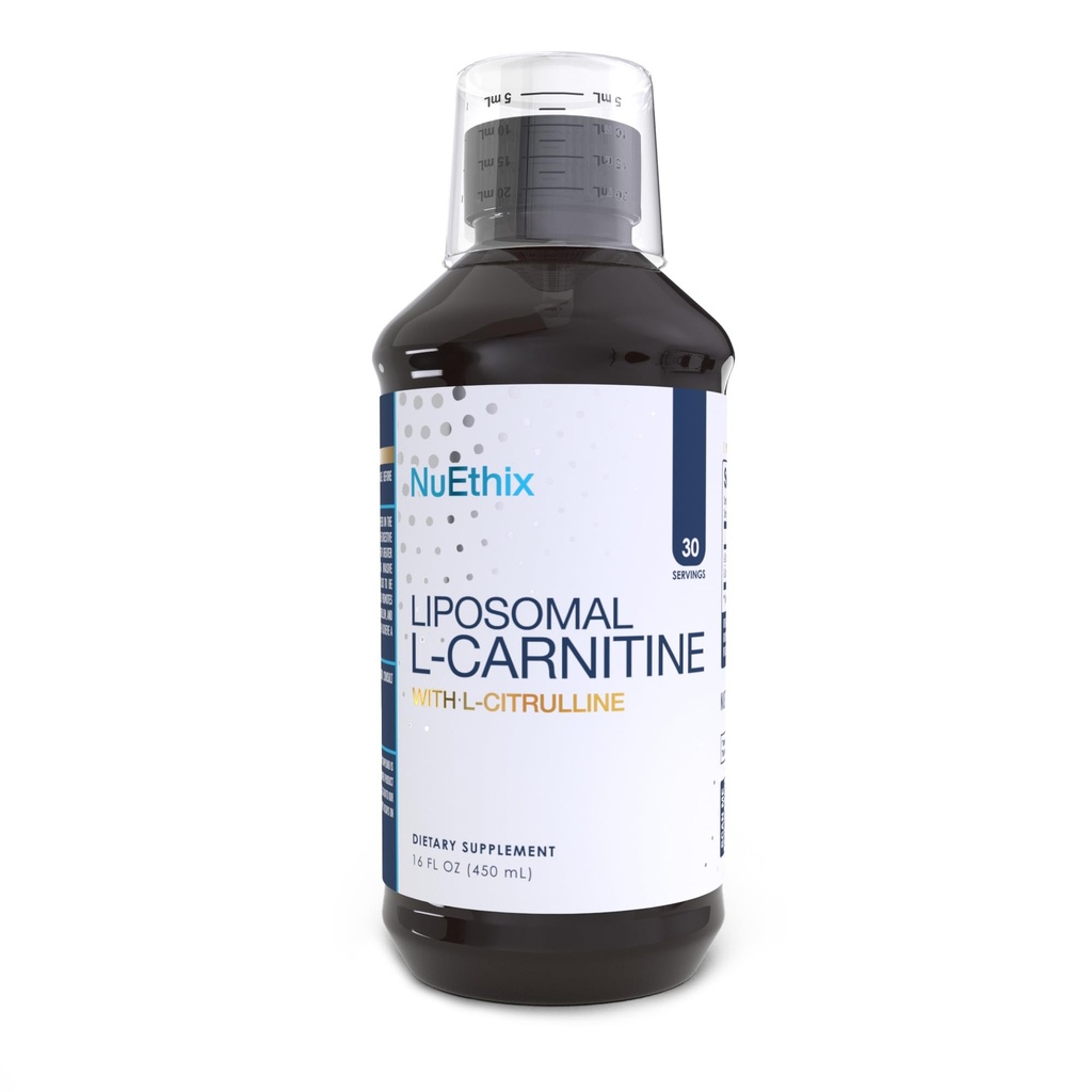 NuEthix Formulations Lipsomal L-Carnitine Suplemento 600mg con L-Citrulline 1000mg para la gestión de peso saludable, metabolismo grasa, producción de energía y aumento de flujo sanguíneo, para hombres y mujeres
