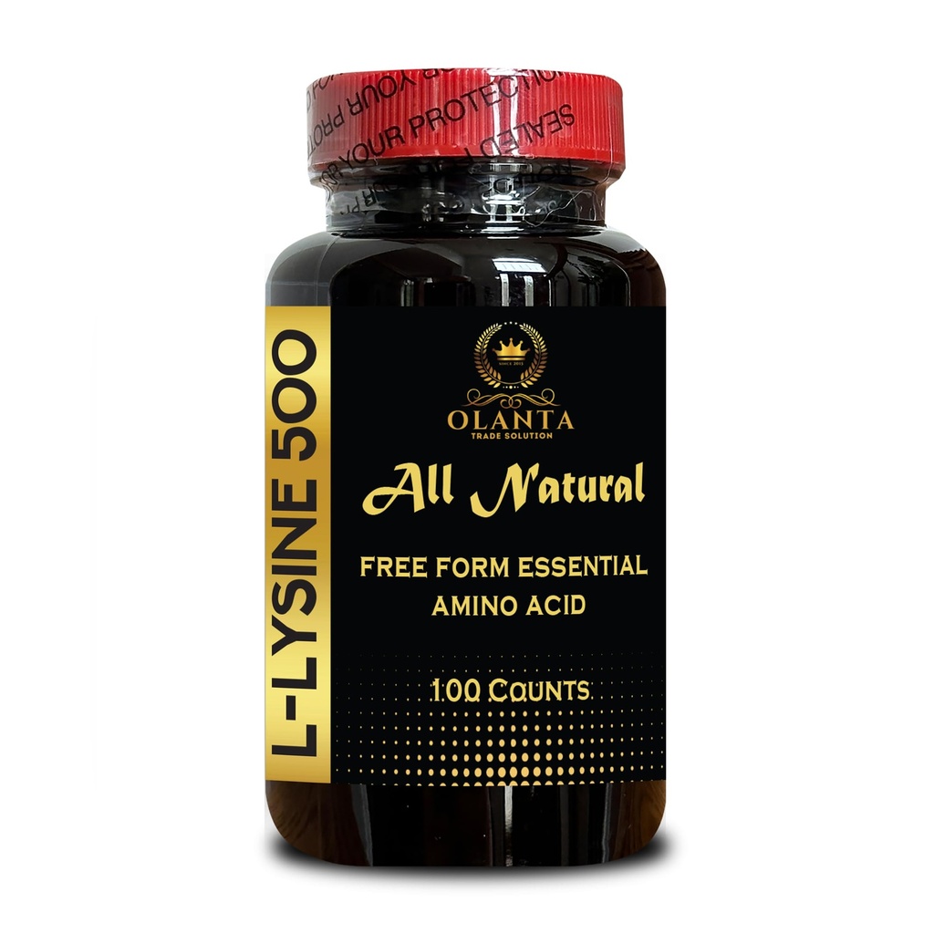 L-LYSINE Amino Acid Suplementos - Puro 500mg Amino Acid Suplemento, L-Lysina Activa Pura para la Salud Inmune, L-Lysine Suplemento, Nitrogen Balance - 1 Botella 100 Condes