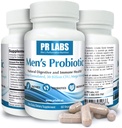 Laboratorios de Investigación Probiótico para Hombres - Suplemento Probiótico de Enzima Digestivo para Hombres - Promueve Salud Gut y Soporte Inmunitario - 1 Pack (60 cápsulas)