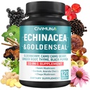 Echinacea Extract Capsules con Echinacea, Goldenseal Root, Elderberry y Más - 120 cápsulas para 4 meses de suministro