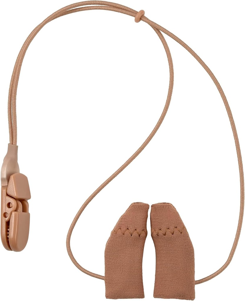 Hearing Aid Protectors and Clip - Corded Fabric Cover with Clasp Protects from Dirt Dust Sweat & Moisture Reduces Wind Noise & Prevents Loss Fits Most (1-Inch, 1.25-Inch, 2-Inch) BTE Devices