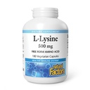 Factores naturales, L-Lysine 500 mg, 180 cápsulas vegetarianas