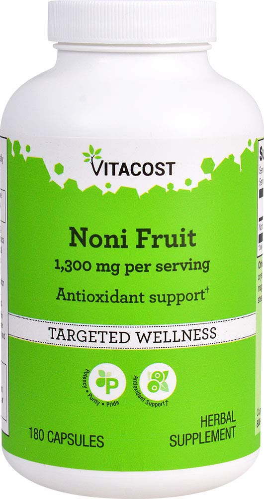 Fruta Noni Vitacost - 1.300 mg por por porción - 180 cápsulas