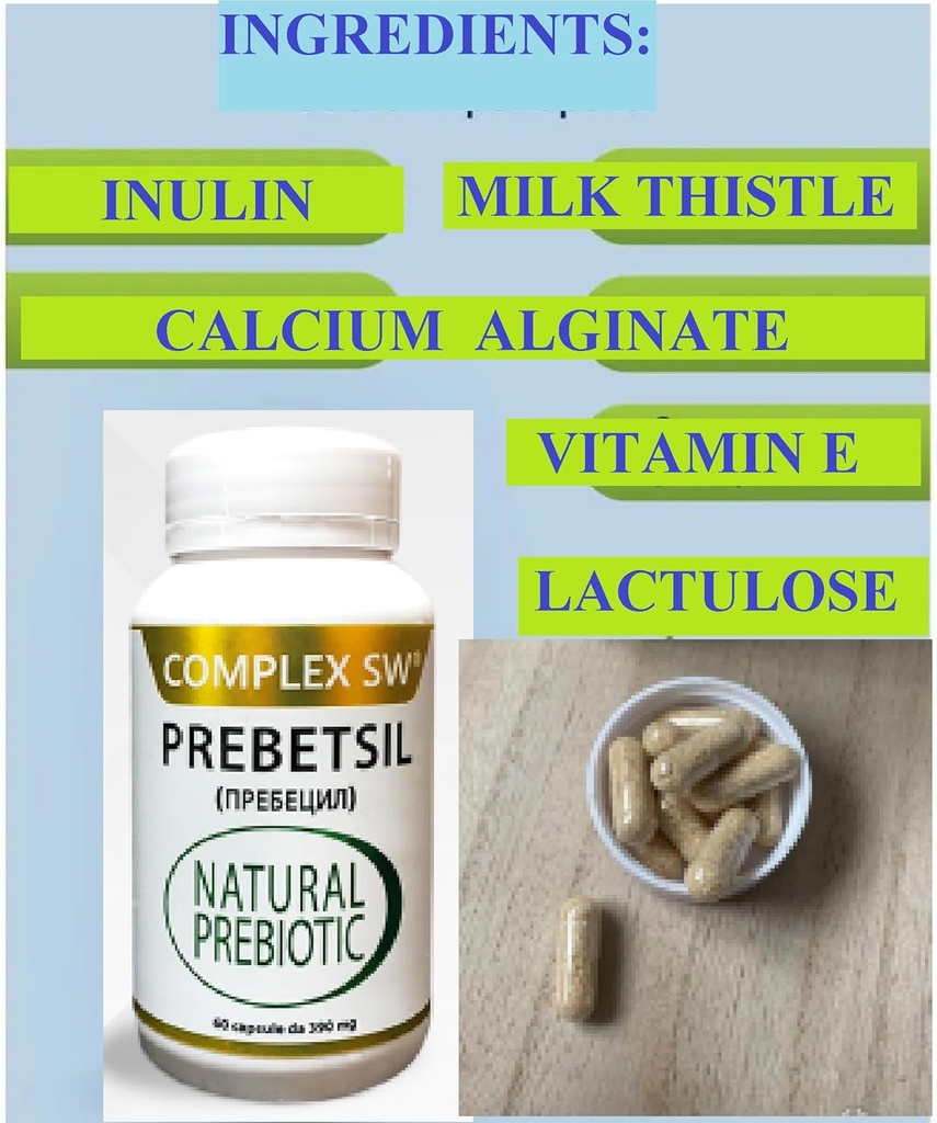PREBIOTICS, Asistencia Digestión " Salud del niño, Feeds Good Probiotic Bacterias, Boosts Gut Immune Función, Vegan " Complejo de Salud No GMO para Hombres, Mujeres y Niños, 60 cápsulas