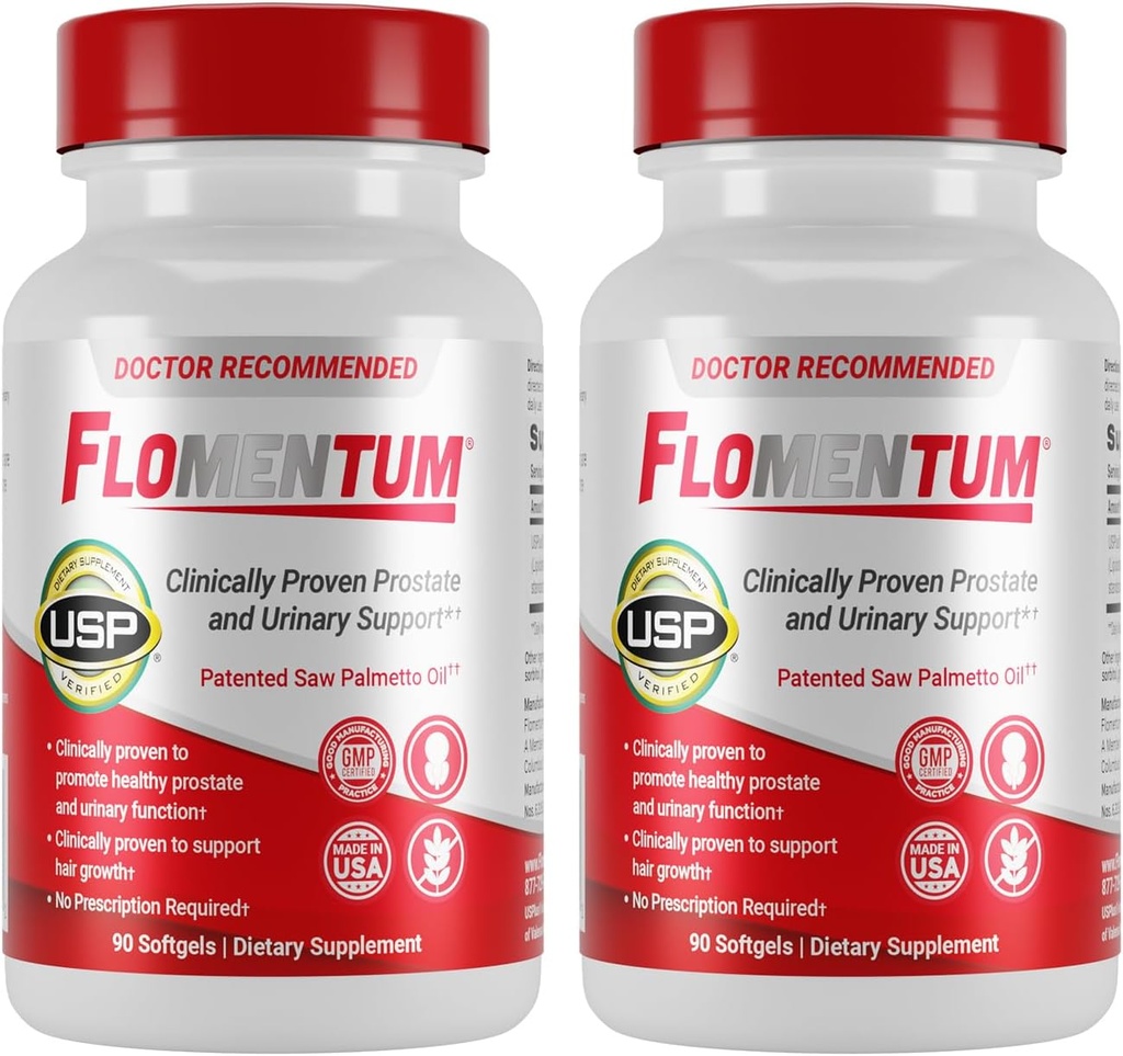 Flomentum® Saw Palmetto for Men Prostate Supplement | Prostate Support Supplement for Men's Health | USP Verified - Healthy Urinary Flow & Urinary Function - 320mg Once Daily (180 Count)