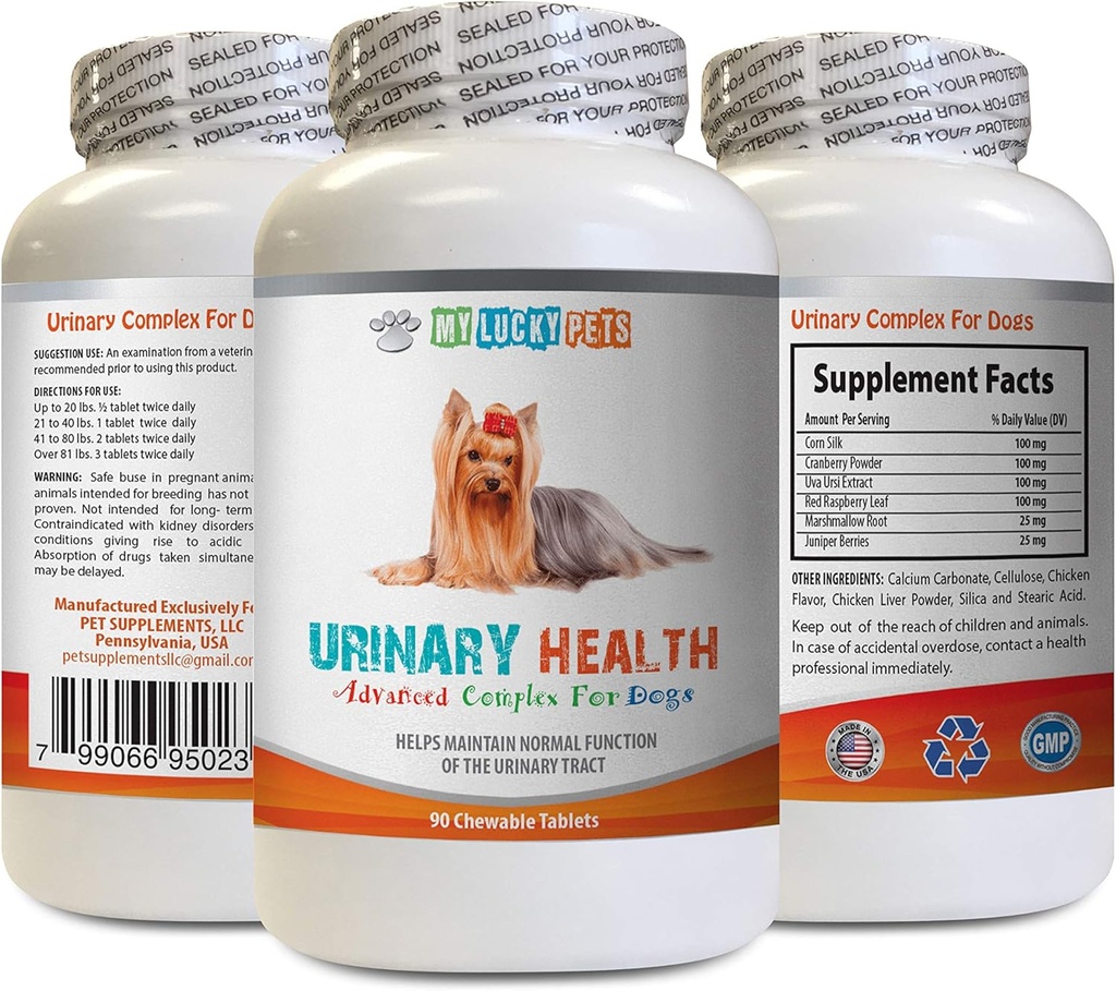 Dog Urinary Incontinence - Dog Urinary Health Formula - Helps with Incontinence and Bladder Issues - Immune Boost - Corn Silk Capsules for Dogs - 1 Bottle (90 Treats)