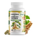GreeNatr Ginko Biloba &amp; Panax Ginseng Supplement - Red Ginseng Brain Supplement for Memory and Focus - Ginkgo Biloba Supplements for Good Vision, Immune System and Improved Blood Flow - 120 Tablets