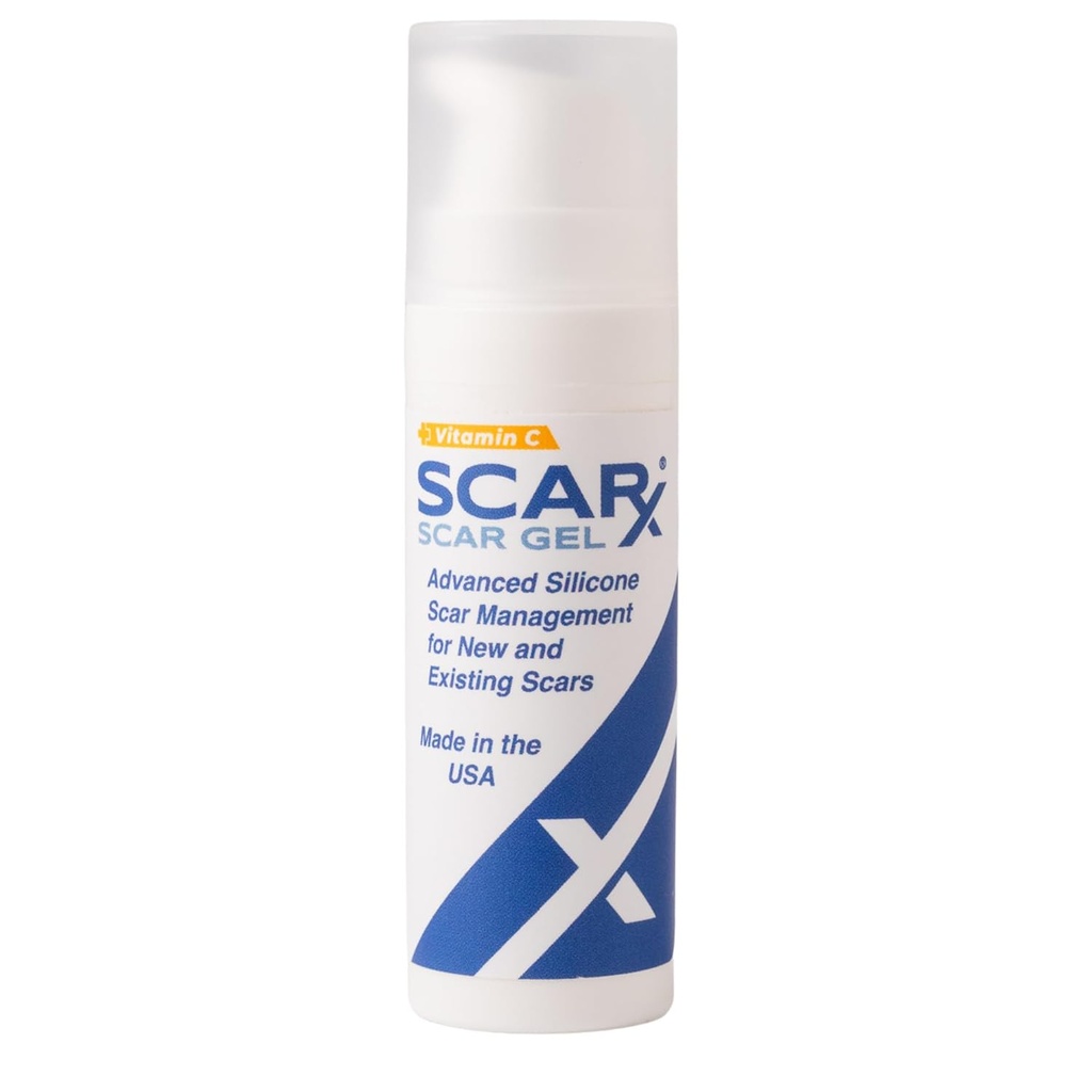 Scarx - Advanced Silicone Scar Gel With Vitamin C - Scar Reduction Topical For Hypertrophic Scars & Keloids After Surgery, Burns, Injuries - Prevent New Scars - Fade Old Scarring - 0.5oz (15g) Bottle