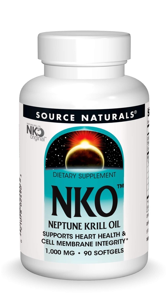 Source Naturals NKO Neptune Krill Oil, Supports Heart Health and Cell Membrane Integrity*, 1000 mg - 90 Softgels