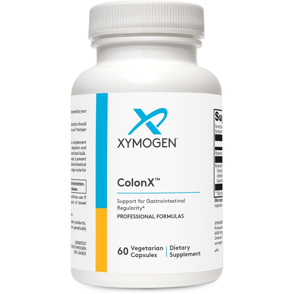 XYMOGEN ColonX - Apoya Motilidad GI, Bulk de Stool, Digestión, Asimilación y Eliminación - Suplemento Triphala con Citrato de Magnesio, Cabo Aloe (60 cápsulas)