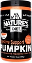 Dieta de la naturaleza Pet Dried Pumpkin Powder Apoyo Digestivo Fibra natural para sólidos firmes, regularidad (16 oz = 53 serviendo)