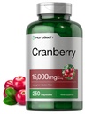 Horbäach Cranberry Pills + Vitamin C | 250 Capsules | Non-GMO and Gluten Free Supplement from Concentrate Extract