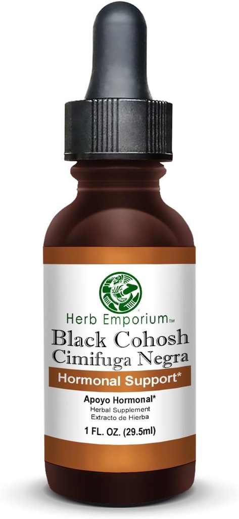 Herb Emporium Negro Cohosh Root Extracto 1fl. oz. (29.5 ml) Suplemento Herbal Apoyo hormonal (Pack of 1)