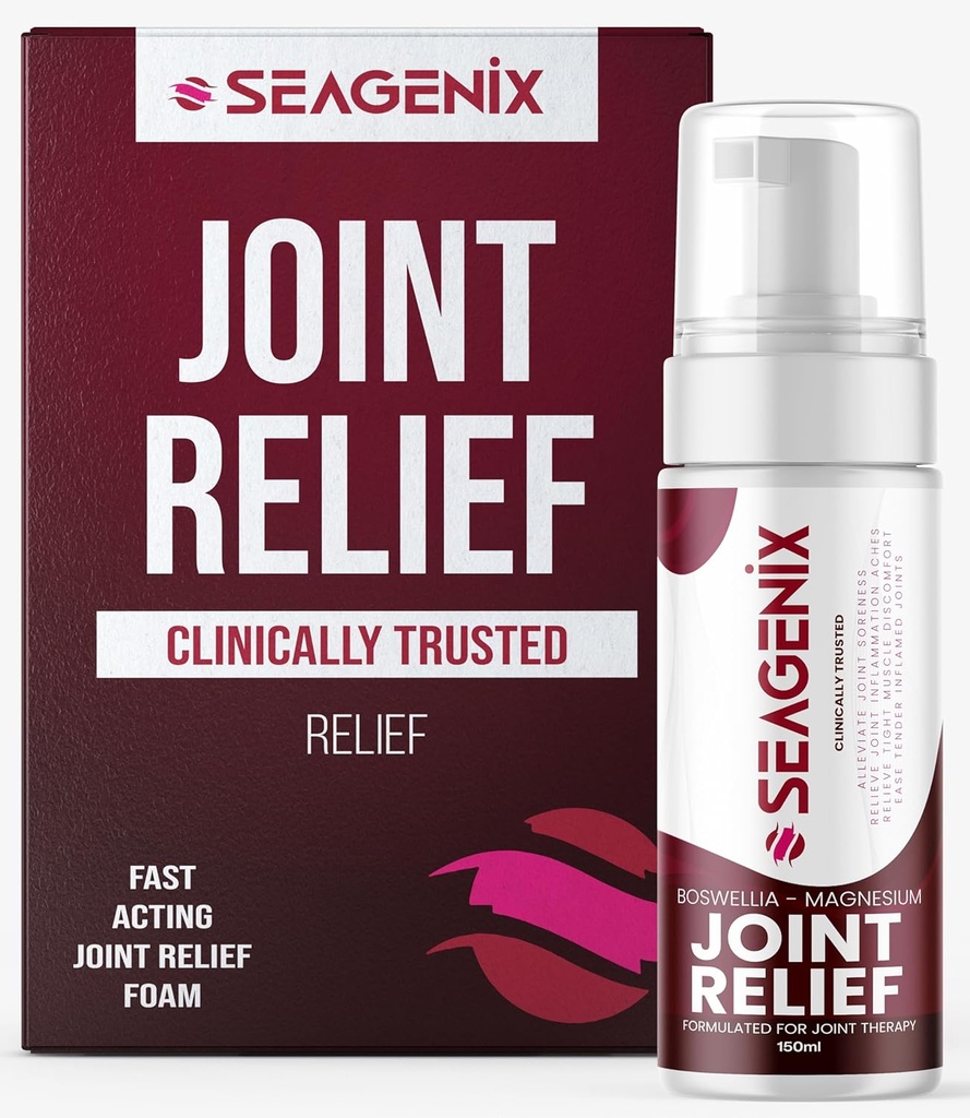 Joint Relief Muscle Foam - Joint Spray Boswellia Magnesium Formula – Relax Stiff Joints – Ease Muscle Discomfort Fast - All Natural – Relief for Aggravated Joints and Muscles
