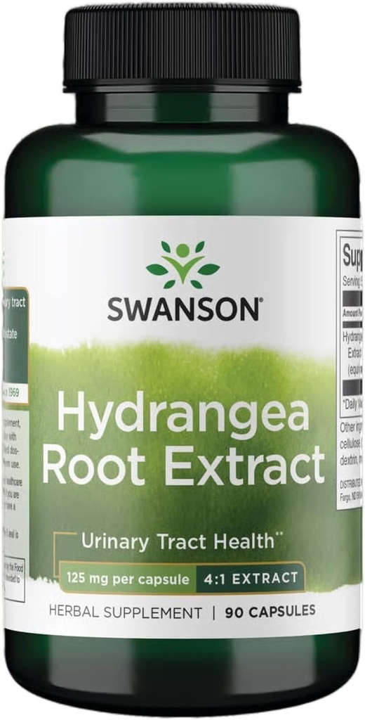 Extracto de la raíz de Swanson Hydrangea - Suplemento Herbal Promoción de la Salud Tract Tract Tradicional - Mayo Apoyo Salud Prostática para Hombre - (90 cápsulas)