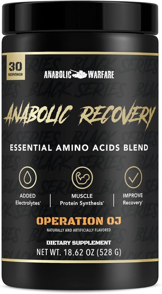 Recuperación anabólica, Aminoácidos esenciales, recuperación después de entrenamiento, hidratación premium, músculo de construcción* (Operación OJ, 30 Servimientos)