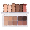 BINGBRUSH 10 Colors Brown Eyeshadow Pallet, Warm Toned High Pigmented Matte Eyeshadow, Natural Neutral Eyeshadow Ultimate Makeup Palette, Vibrant Make Up Pallets Kit