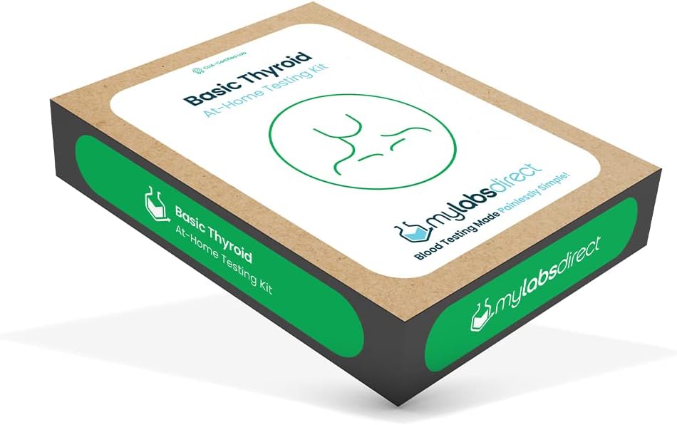 Basic Thyroid at-Home Test Kit | Discover Hyperthyroidism or Hypothyroidism | Measures TSH, Free T3, Free T4 | CLIA Certified | Metabolism - Energy Levels - Weight Management | at Home Collection