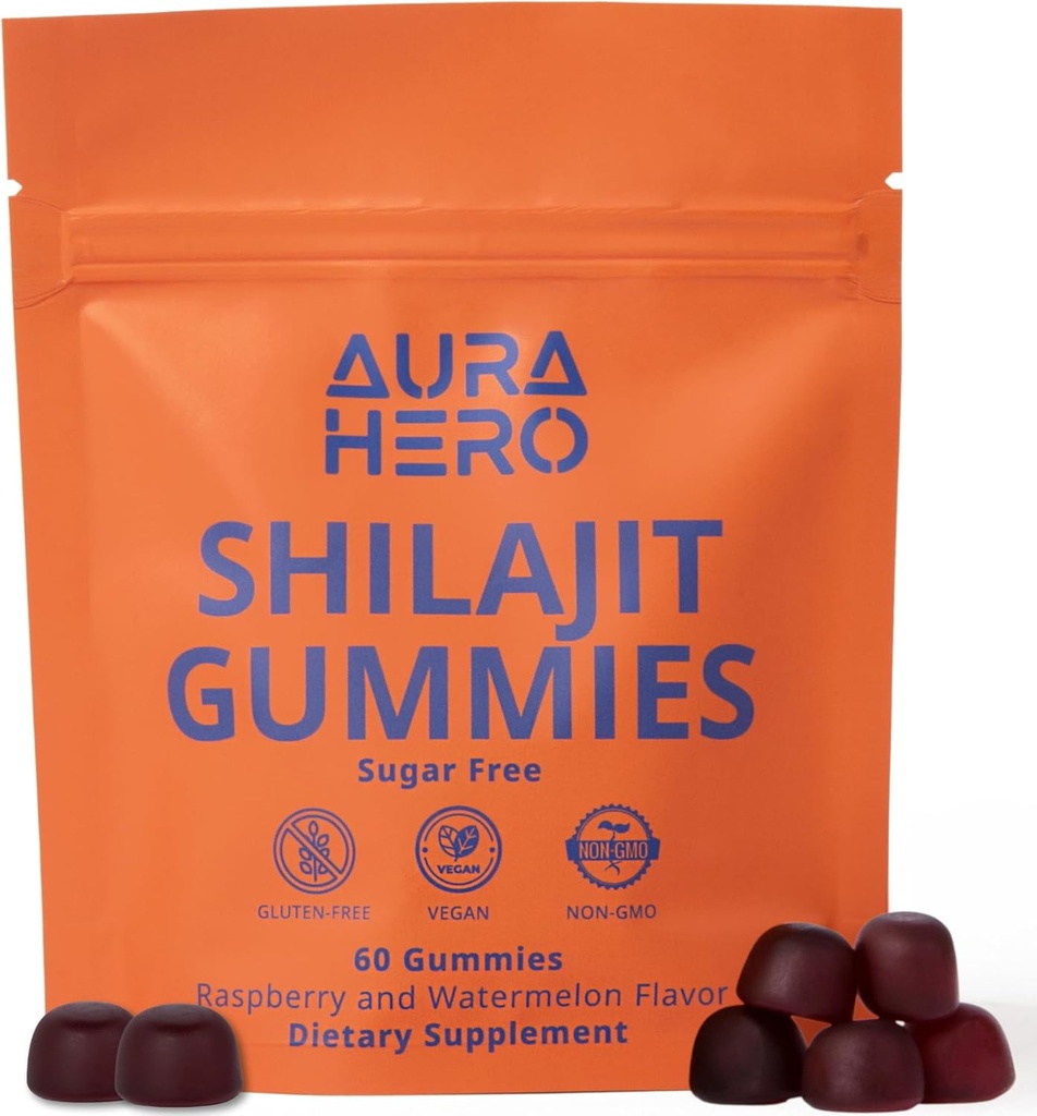 Pure Himalayan Shilajit Gummies for Men &amp; Women - 1,000mg Authentic Himalayan Suplemento Gummy ← Testosterona Orgánica Gummies for Men ← 60 PCS ← Raspberry Watermelon Flavor  85+ Trace Minerals