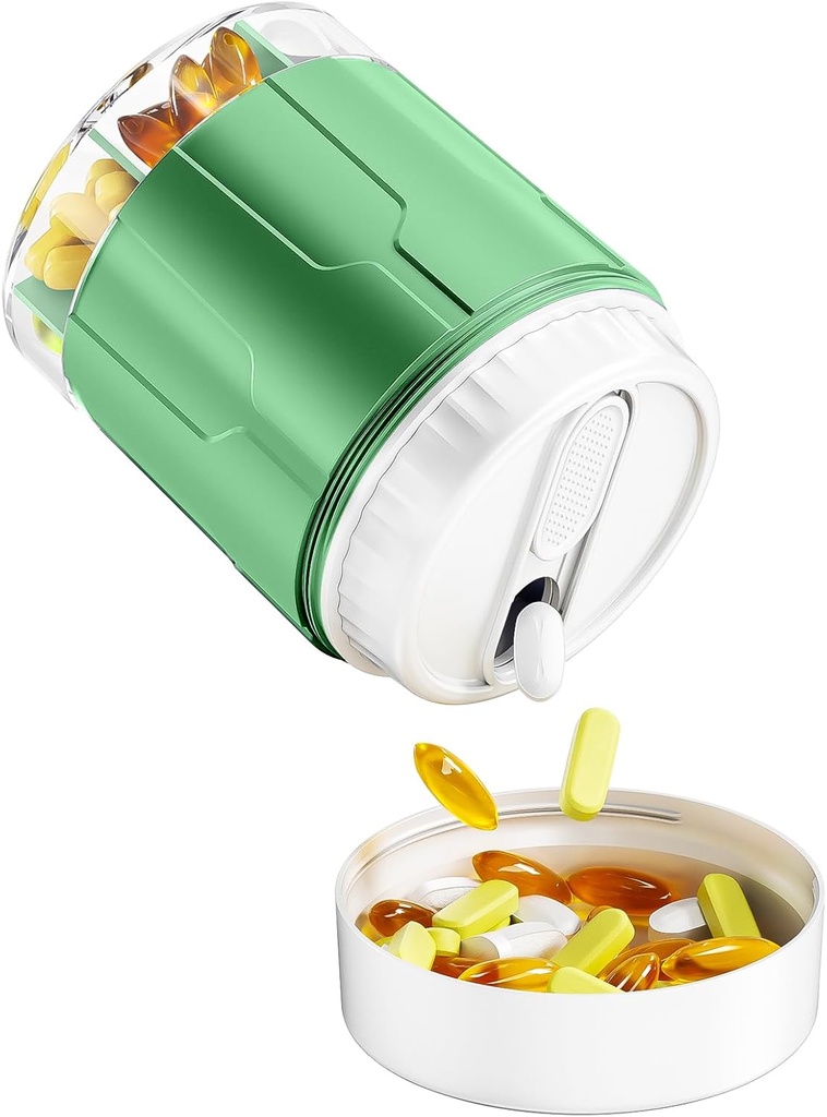 Odaro Extra Grande Organizador de Píldoras, 7 Caja de Píldora de Viajes, Organizador y Almacenamiento de Medicina diaria