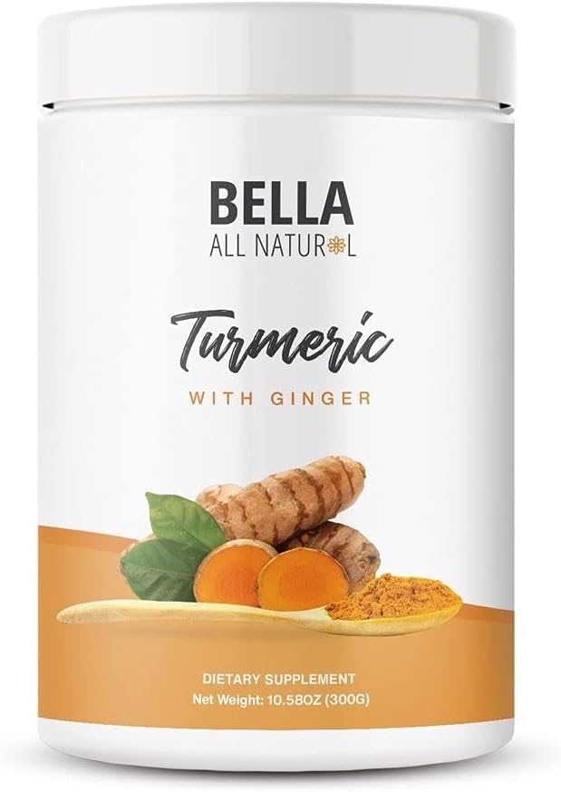 Bella All Natural Turmeric y Ginger Powder - Antioxidante y mejorada digestión (300 gramos)