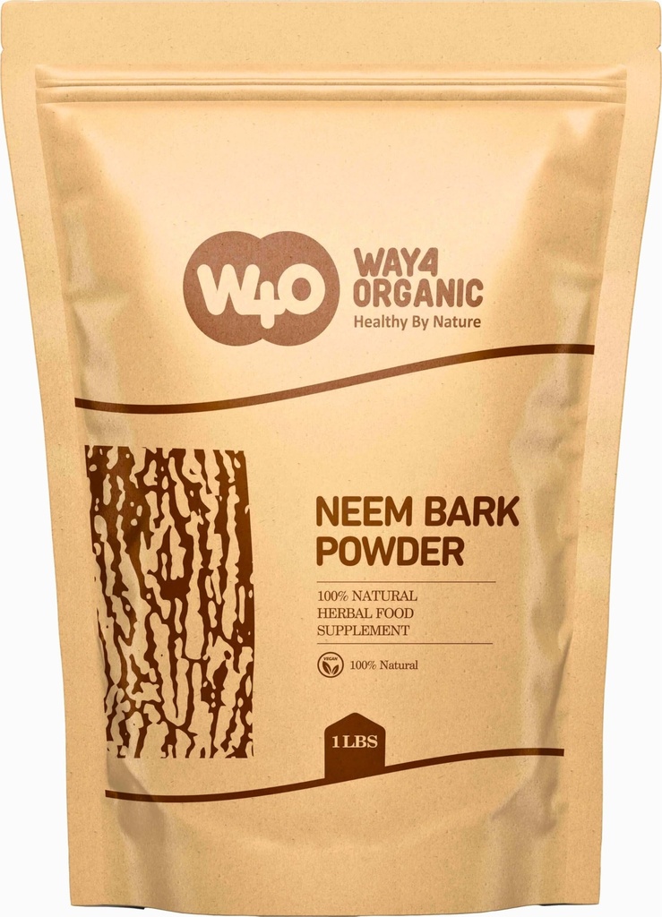 Way4Organic Neem Bark Powder 16 Oz (1 lb) - Dental and Digestion Support - Tooth Powder - All Natural