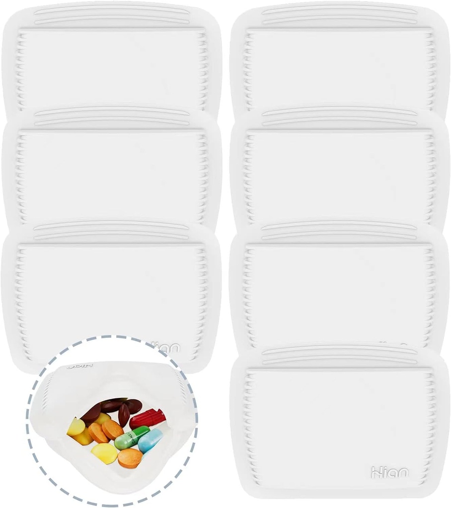 7 piezas Squeezable Pill Pocket Pill Case - Small, Lightweight Pill Organizer for Travel - Pill Pouch Holds Medicines Securely - Sturdy Design with Easy Fuss-Free Access - Pocket Sized & Discreet