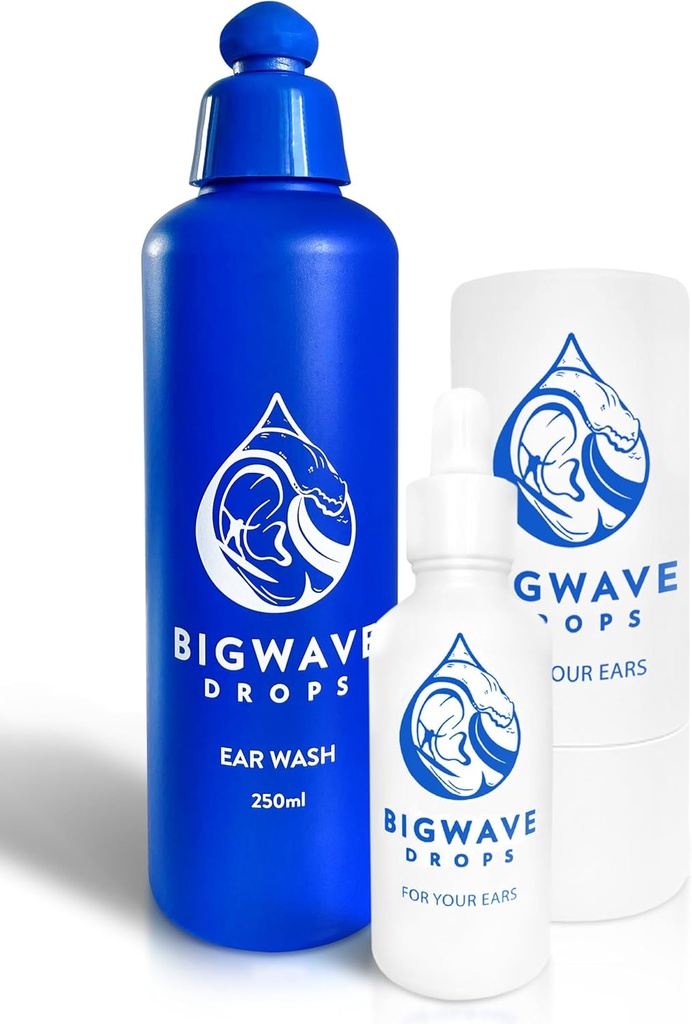 Sistema completo de cuidado de los oídos - Tiradas rápidas de los oídos y lavado de los oídos - para Swimmers - Surfers - Atletas de agua - Itching & Irritation