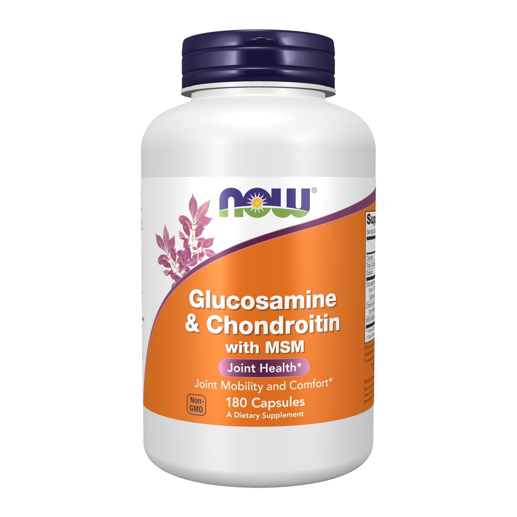 AHORA Alimentos Glucosamina 1.1g, Condroitina 1.2g, con MSM 300mg, 180 cápsulas (Pack of 2)