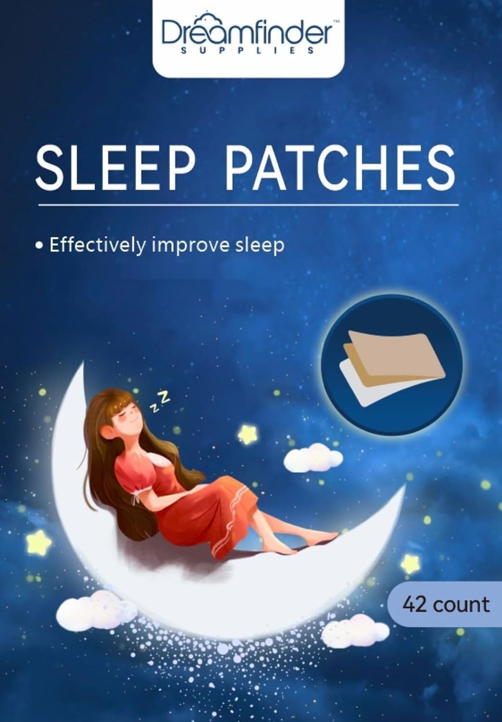 Patches de sueño 42 Pack – Paches naturales de calma para el apoyo al sueño, Jet LAG Recovery, Descanso de noche pacífico – AID de sueño para adultos