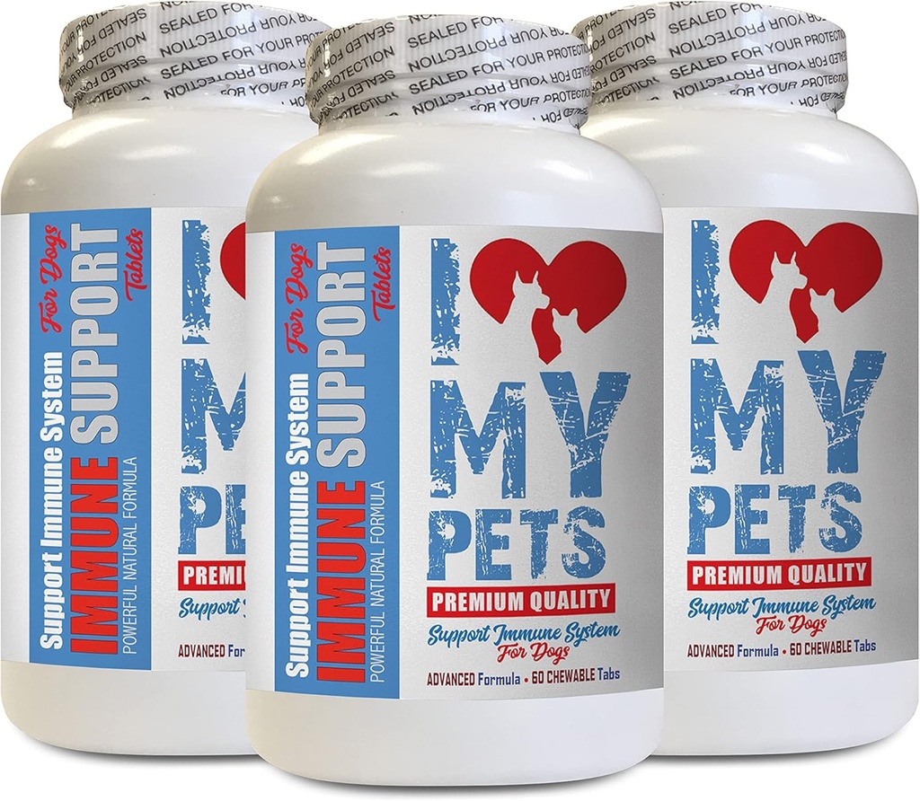 antioxidante Dog - Dog Immune Support - Booster - Healthy PET - Suplemento - Dog Immune Treats - 180 Treats (3 Bottles)