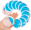 Pequeños paquetes de hielo redondo para lesiones, 12 paquetes de hielo cosmético suave para cara, reutilizable caliente frío Gel Pack Compresor de frío circular con 2 Wrap para alivio de dolor, dientes, cirugía de pecho, dientes de sabiduría