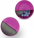 Organizador de píldoras redondas - Caja pequeña portátil para el futuro - Compacto, Leak-Proof Medicine Container for Pills, Vitamins, Fish Oil, Suplementos - BPA-Free, Durable Design, 2.75" (Pink)