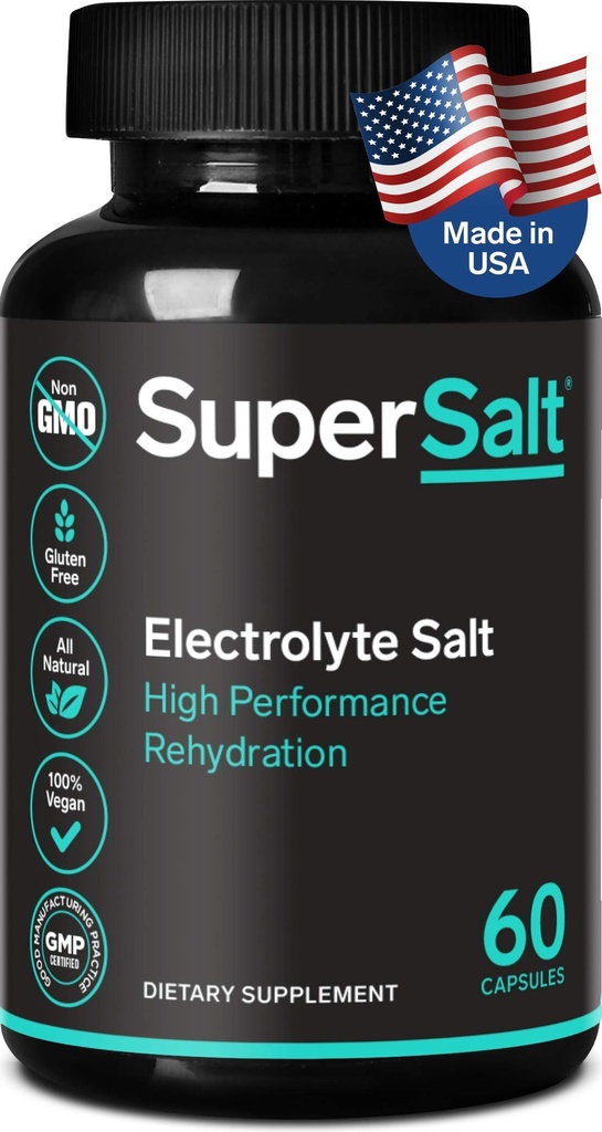 Keto Electrolyte Supplement, Salt Replacement Tablets for Rapid Oral Rehydration & Post Workout Recovery, Magnesium, Zinc, Sodium, Copper TEN 60 Capsules TEN Stop Leg Cramps and Restore Energy