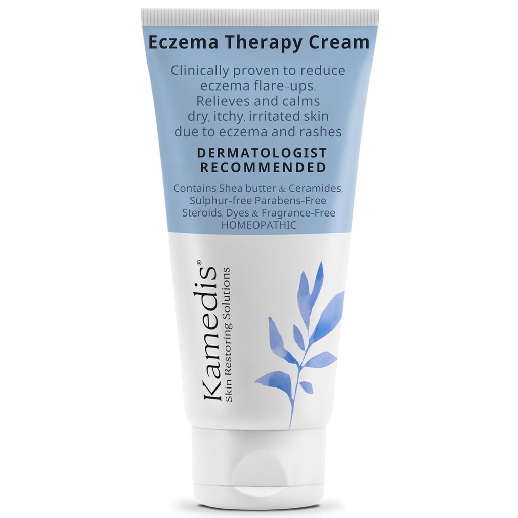 KAMEDIS Eczema Therapy Soothing Body Cream. Botanicals-based. Clinically proven for itchy, dry, irritated skin. Dermatologist recommended moisturizing treatment. SLS & paraben-free.