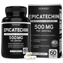 Epicatechin Extract 500mg Per Serving (60 Capsules) Myostatin Inhibitor, Myostatin Blocker for Lean Muscle, Nitric Oxide, Stamina & Endurance – Non GMO, Vegan Supplement & Third Party Tested