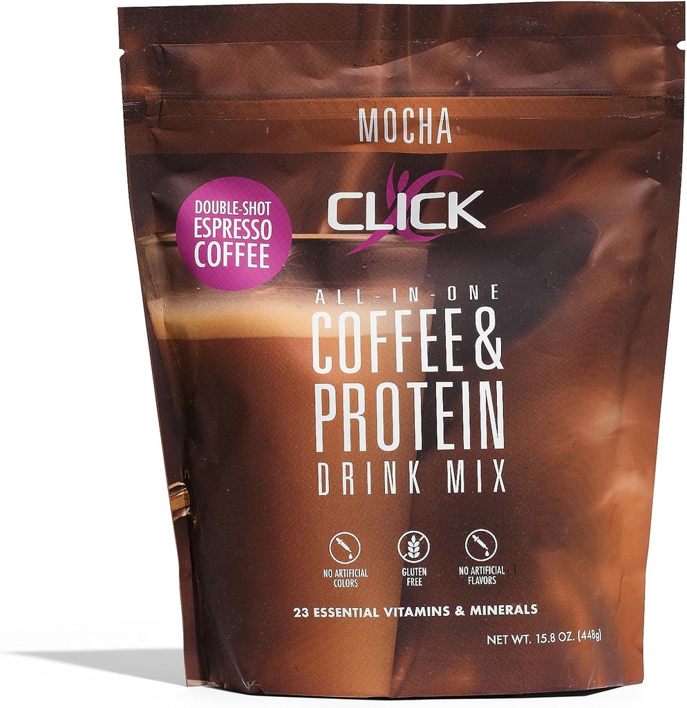 Haga clic en Café Proteína, Proteína " Café Real Todo en Uno, Bebida de Nutrición de Recambio de Comida, Mocha Flavor, 23 Vitaminas Esenciales, Café Espresso de Doble Zapato, Caliente o frío, 15.8-Once