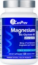 CanPrev Magnesium Biglycinate Chelated 80mg Ultra Gentle 120 V-Caps 120-Day Supply - Support Muscle Function, Bone Strength & Relaxation, Pure Magnesium Bisglycinate Formula, Promote Comfort & Balance